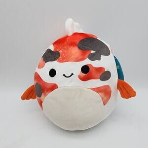 Squishmallow Dandii Koi Fish Plush Stuffed Animal 8" Tri-Color Kellytoy Gift